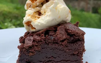 Chocolate Brownie with Honeycomb Ice Cream  Image