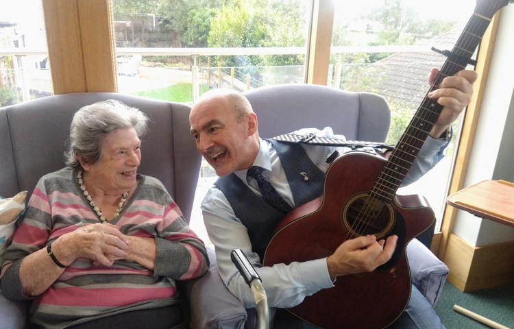 An entertainer at Lear House, West Kirby CH48 5DT