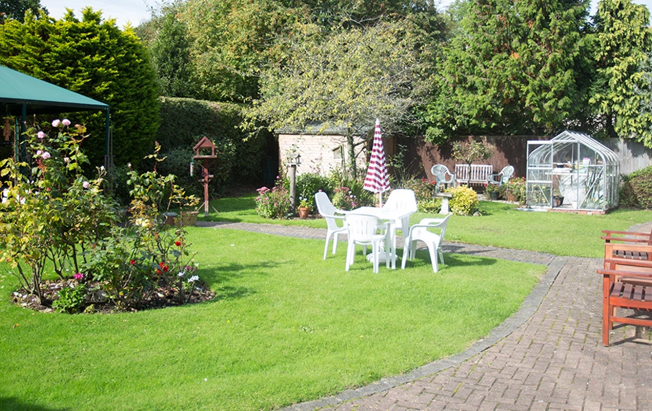 The garden at the rear of Abbeyfield House, Basildon SS14 1PG