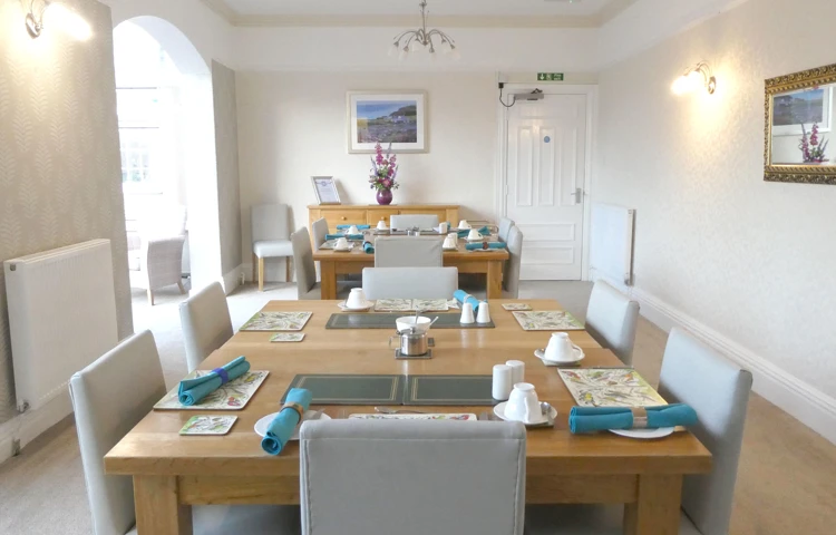 Dining room at Abbeyfield House, Colwyn Bay LL29 7YB