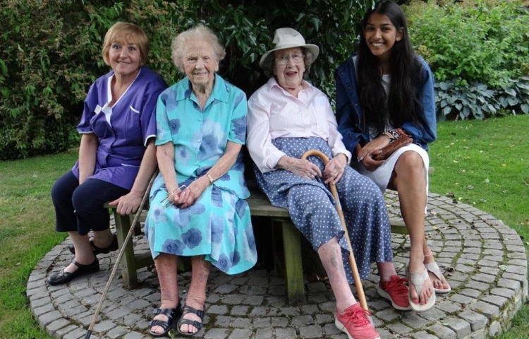 Residents and staff at Bradbury House, Buckinghamshire