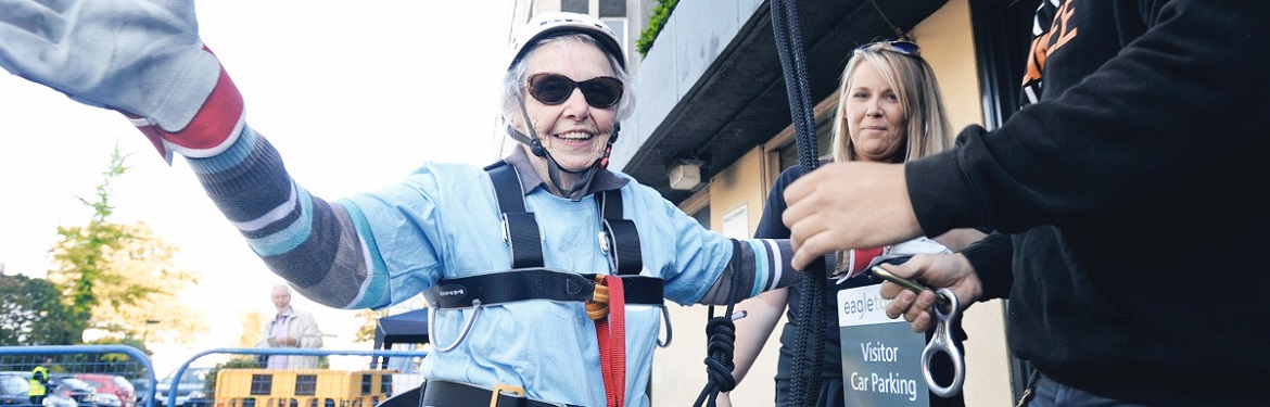 daredevil 90 year old takes on abseil challenge