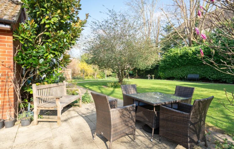 Outdoor Seating Area In Sunny Garden At Roundhay