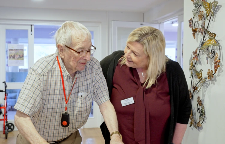 Staff Member Supporting Resident