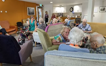 Chair of Older People's Housing Taskforce visits Fern House to hear from residents Image