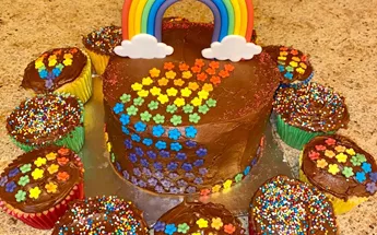 Harrowside House's amazing rainbow cake Image