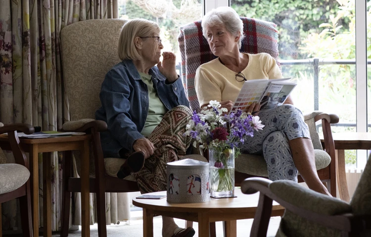 Residents In Conversation At Cunningham House, Woking GU24 0JN