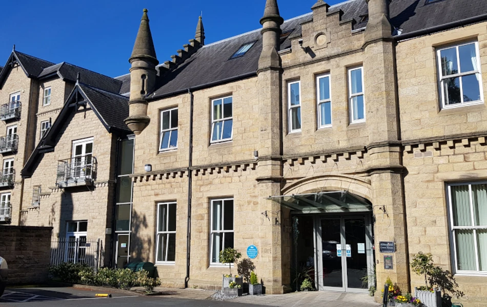 The outside of the house showing the entrance doors